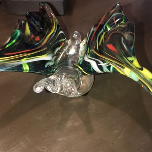 Beautiful butterfly‎ Murano glass paperweight or  home accent swirl design
